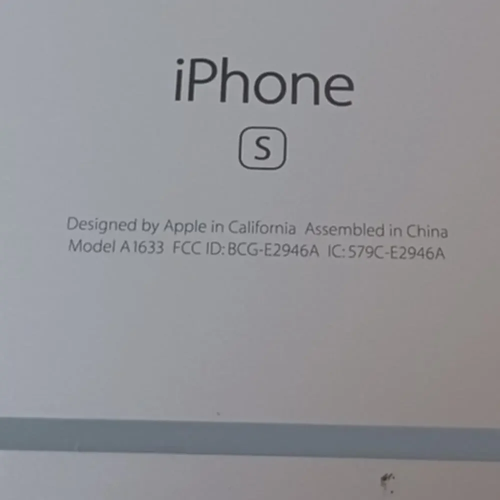 Apple Iphone S Model A1633 Locked Space Gray